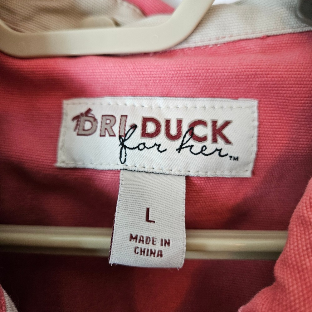 Dri Duck For Her Laurel Canvas Full Zip Jacket Womens Large Pink Cotton Utility - Picture 4 of 9